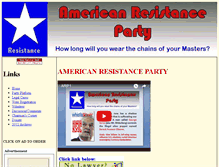 Tablet Screenshot of americanresistanceparty.org